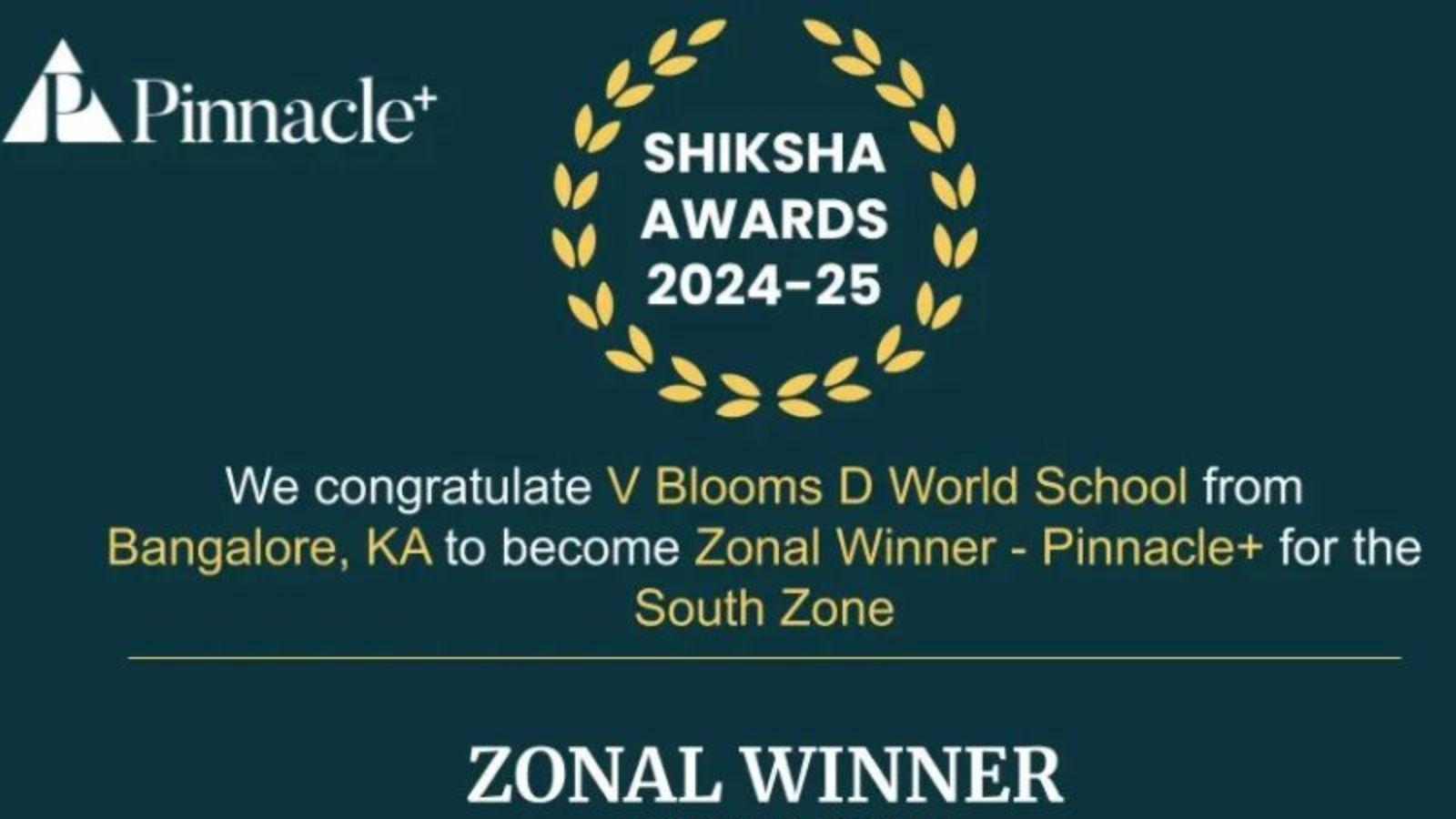 Pinnacle+ Shiksha Awards - Zonal Winner - 2024–25