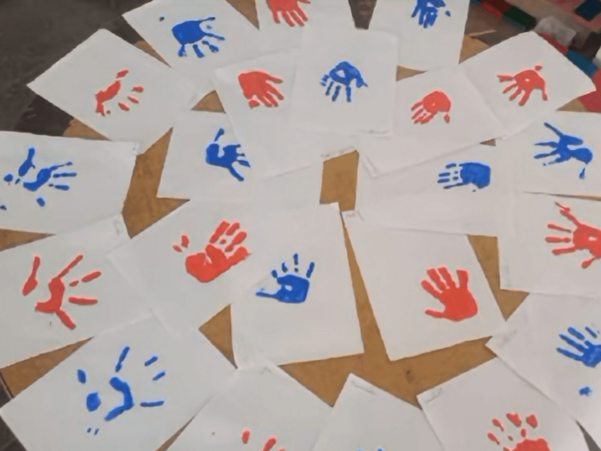 Student artworks displayed during the Art & Craft Exhibition