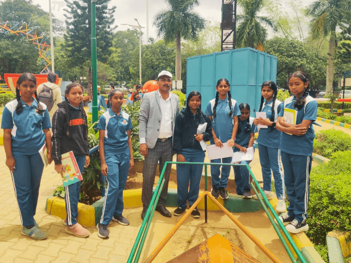 Students participating in a community outreach program