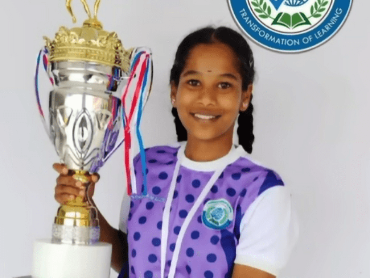 Students celebrating after winning the Kabaddi championship