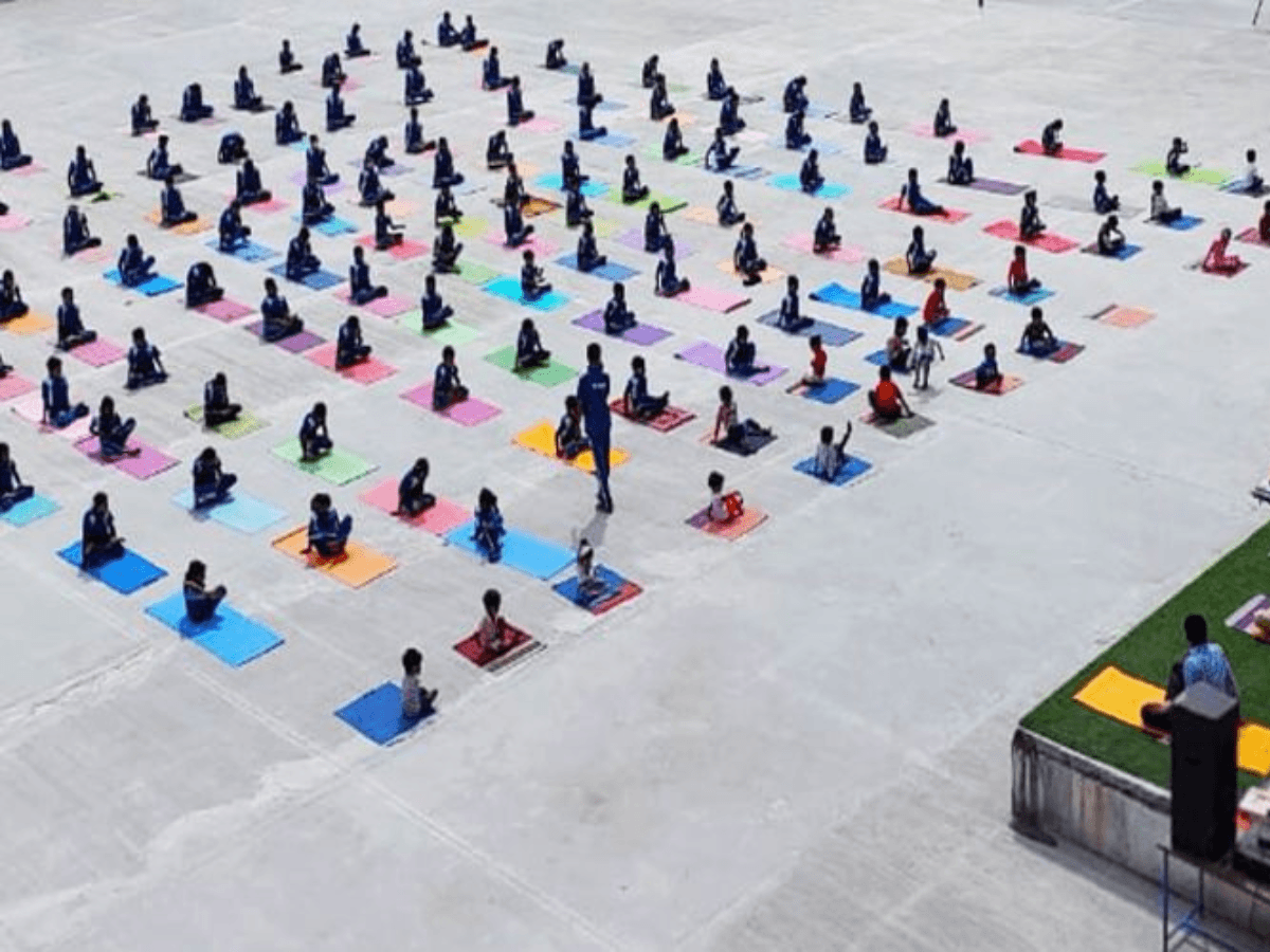 Students participating in Inter-House Sports Day activities